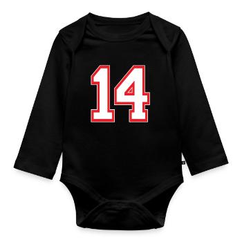 Troy Bolton Ausgabe 14 - Baby Bio-Langarm-Body - Schwarz - Vorne