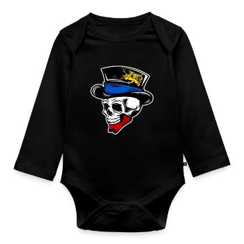 Totenkopf Rostock - Baby Bio-Langarm-Body - Schwarz - Vorne