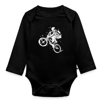 BMX Bike Bike Bike - BMX Race - Organic Longsleeve Baby Bodysuit - black - Front