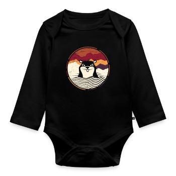 Maulwurf - Baby Bio-Langarm-Body - Schwarz - Vorne