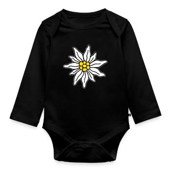 Edelweiss II - Baby Bio-Langarm-Body - Schwarz - Vorne