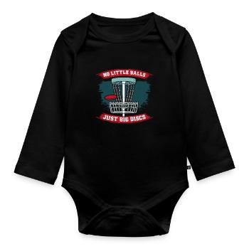Disc Golf - Baby Bio-Langarm-Body - Schwarz - Vorne