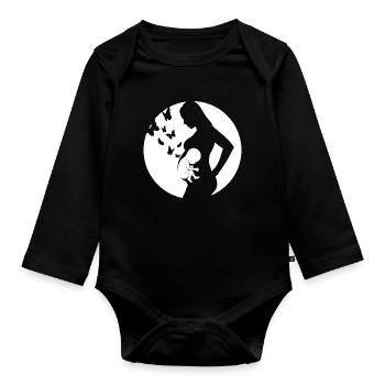 Mère - Bébé - Grossesse - Body Bébé bio manches longues - noir - Devant