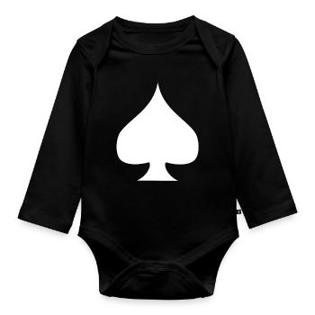 Pik Pique Spades - Body Bébé bio manches longues - noir - Devant