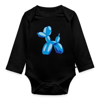 Balloon Dog - Body Bébé bio manches longues - noir - Devant