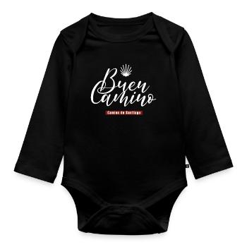 Buen Camino Jakobsweg Camino de Santiago - Organic Longsleeve Baby Bodysuit - black - Front