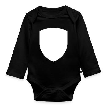 coat of arms - Organic Longsleeve Baby Bodysuit - black - Front