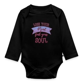 Meditation - Baby Bio-Langarm-Body - Schwarz - Vorne