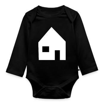 Accueil Maisons Immobilier - Body Bébé bio manches longues - noir - Devant