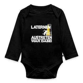 Laternen austreten Dorfkinder Lustig Dorf Spruch - Baby Bio-Langarm-Body - Schwarz - Vorne