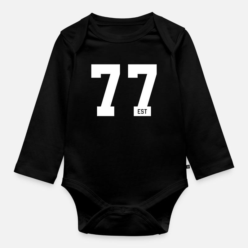 77 EST – Faute de frappe audacieuse et style de fond de teint - Body Bébé bio manches longues - noir