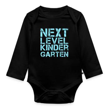 Jardin d'enfants de niveau supérieur - Body Bébé bio manches longues - noir - Devant