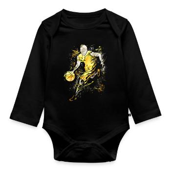Basketball - Basketball Players - Basketball Players - Organic Longsleeve Baby Bodysuit - black - Front