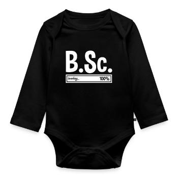 Bachelor of Science B.Sc. Abschluss - Baby Bio-Langarm-Body - Schwarz - Vorne