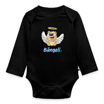 chliises Bängeli - Baby Bio-Langarm-Body - Schwarz - Vorne