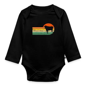 Cow cows - Organic Longsleeve Baby Bodysuit - black - Front