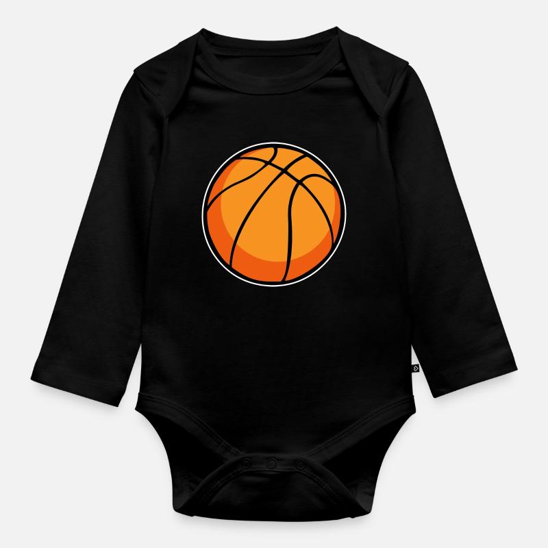 Basketball - Body Bébé bio manches longues - noir