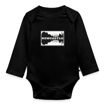 Newcastle Angleterre Voyage Skyline Souvenirs Silhouet - Body Bébé bio manches longues - noir - Devant