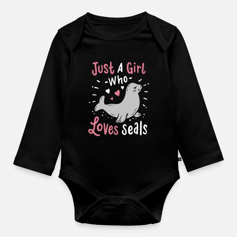 Robben Robbe - Baby Bio-Langarm-Body - Schwarz
