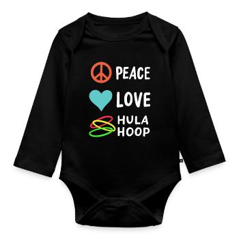 Hulahoop - Baby Bio-Langarm-Body - Schwarz - Vorne