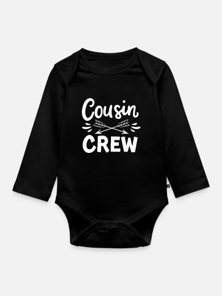 Cousin Crew - Baby Bio-Langarm-Body - Schwarz