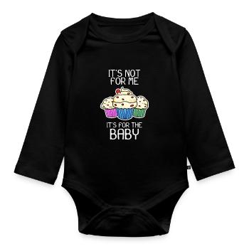 Enceinte - Body Bébé bio manches longues - noir - Devant