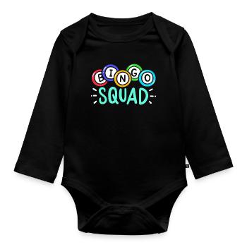 Jeu Bingo Sqad - Body Bébé bio manches longues - noir - Devant