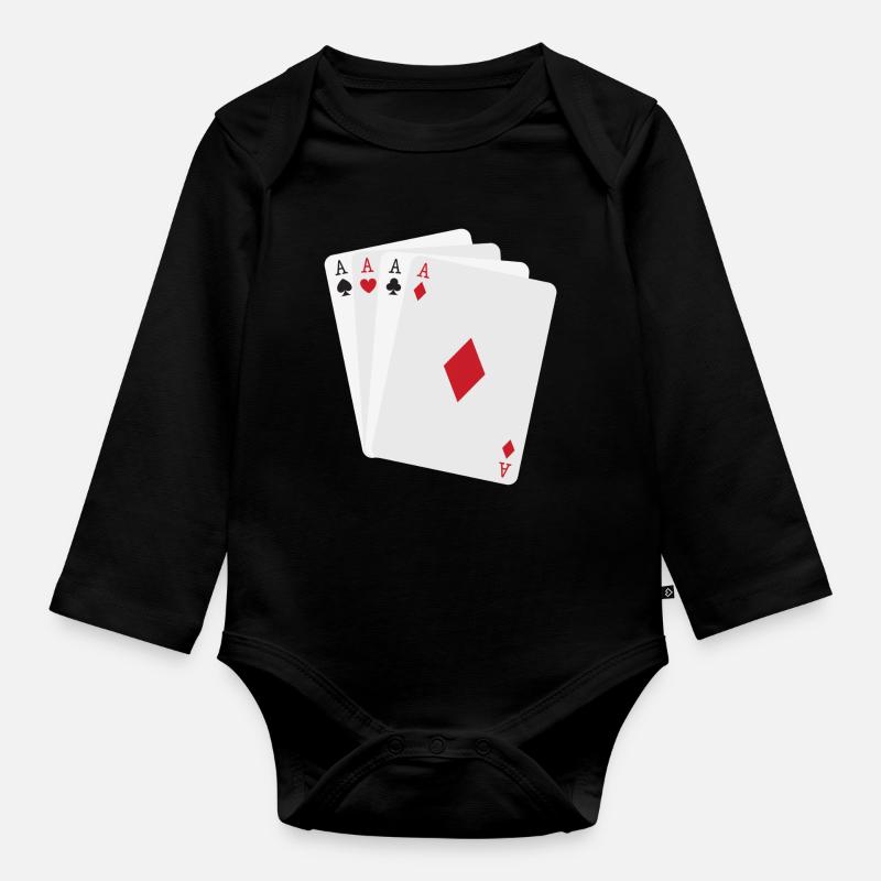 Quatre As Minimalistes - Body Bébé bio manches longues - noir