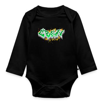 crew - Organic Longsleeve Baby Bodysuit - black - Front
