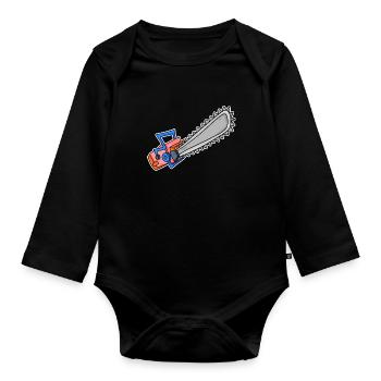 Tronçonneuse - Body Bébé bio manches longues - noir - Devant