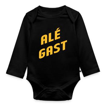 Alé Gast - Antwerpener Dialekt - Baby Bio-Langarm-Body - Schwarz - Vorne