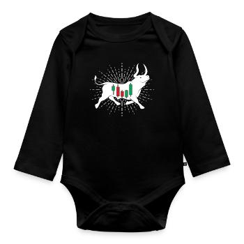 Stocks Bulle - Organic Longsleeve Baby Bodysuit - black - Front