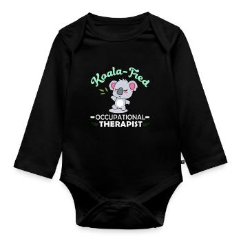 occupational therapist - Organic Longsleeve Baby Bodysuit - black - Front