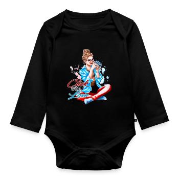 Photographer Illustration Click with Love | Yolo-Artw - Organic Longsleeve Baby Bodysuit - black - Front