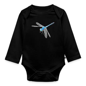 Libelle - Baby Bio-Langarm-Body - Schwarz - Vorne
