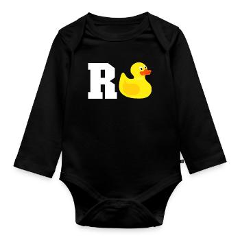 Rente - Baby Bio-Langarm-Body - Schwarz - Vorne