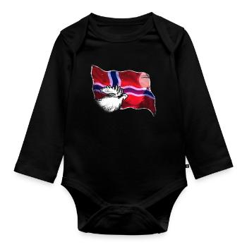 Norwegen - Baby Bio-Langarm-Body - Schwarz - Vorne