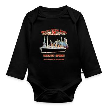 PHANTOM DER TITANIC IN NEW YORK - Baby Bio-Langarm-Body - Schwarz - Vorne