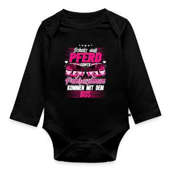 Busfahrerin - Baby Bio-Langarm-Body - Schwarz - Vorne