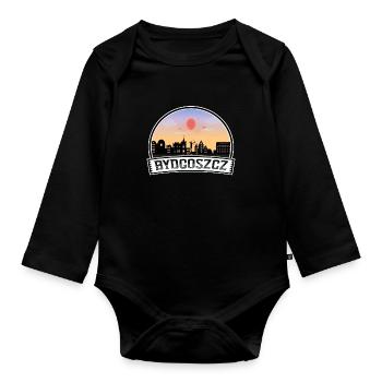Bydgoszcz Pologne Skyline Vintage Sunset Travel Sou - Body Bébé bio manches longues - noir - Devant