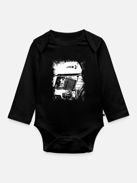 MZ ETZ 250 | Motorrad - Baby Bio-Langarm-Body - Schwarz