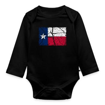 Texas Vintage - Baby Bio-Langarm-Body - Schwarz - Vorne