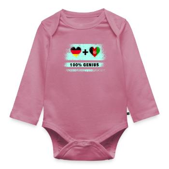 Deutschland und Afghanistan Genial / Geschenk - Baby Bio-Langarm-Body - Mauve - Vorne