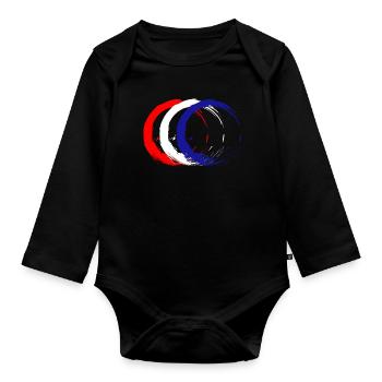 Croatia - Organic Longsleeve Baby Bodysuit - black - Front