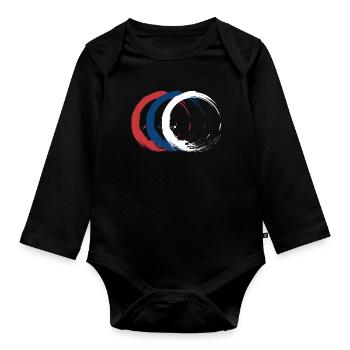 Serbien - Baby Bio-Langarm-Body - Schwarz - Vorne