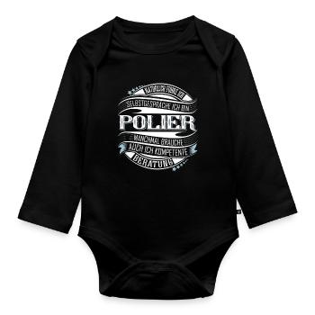 Polier - Baby Bio-Langarm-Body - Schwarz - Vorne