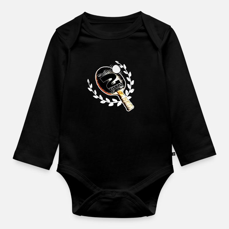 Ping-pong - Body Bébé bio manches longues - noir