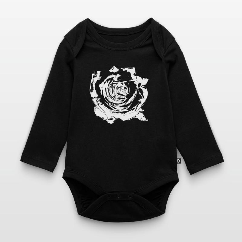 Fleur Blanche Fleurs Blanches Fleurs Blanches Fleurs Blanches Body Bébé bio manches longues
