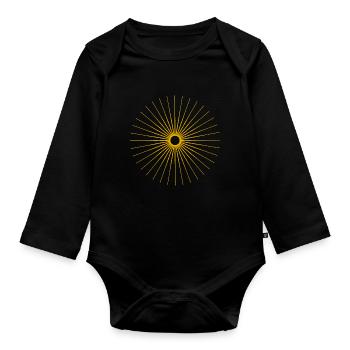 Sun - Organic Longsleeve Baby Bodysuit - black - Front