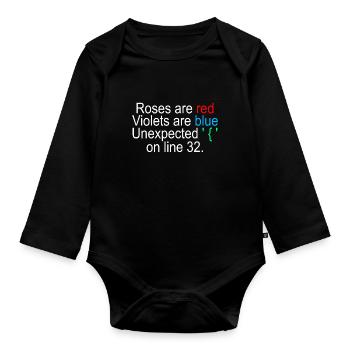 Programmierer Informatiker Programmieren - Baby Bio-Langarm-Body - Schwarz - Vorne